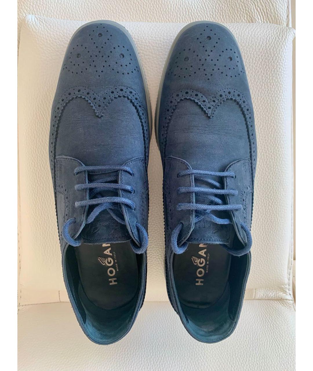 HOGAN Темно-синие нубуковые туфли, фото 3