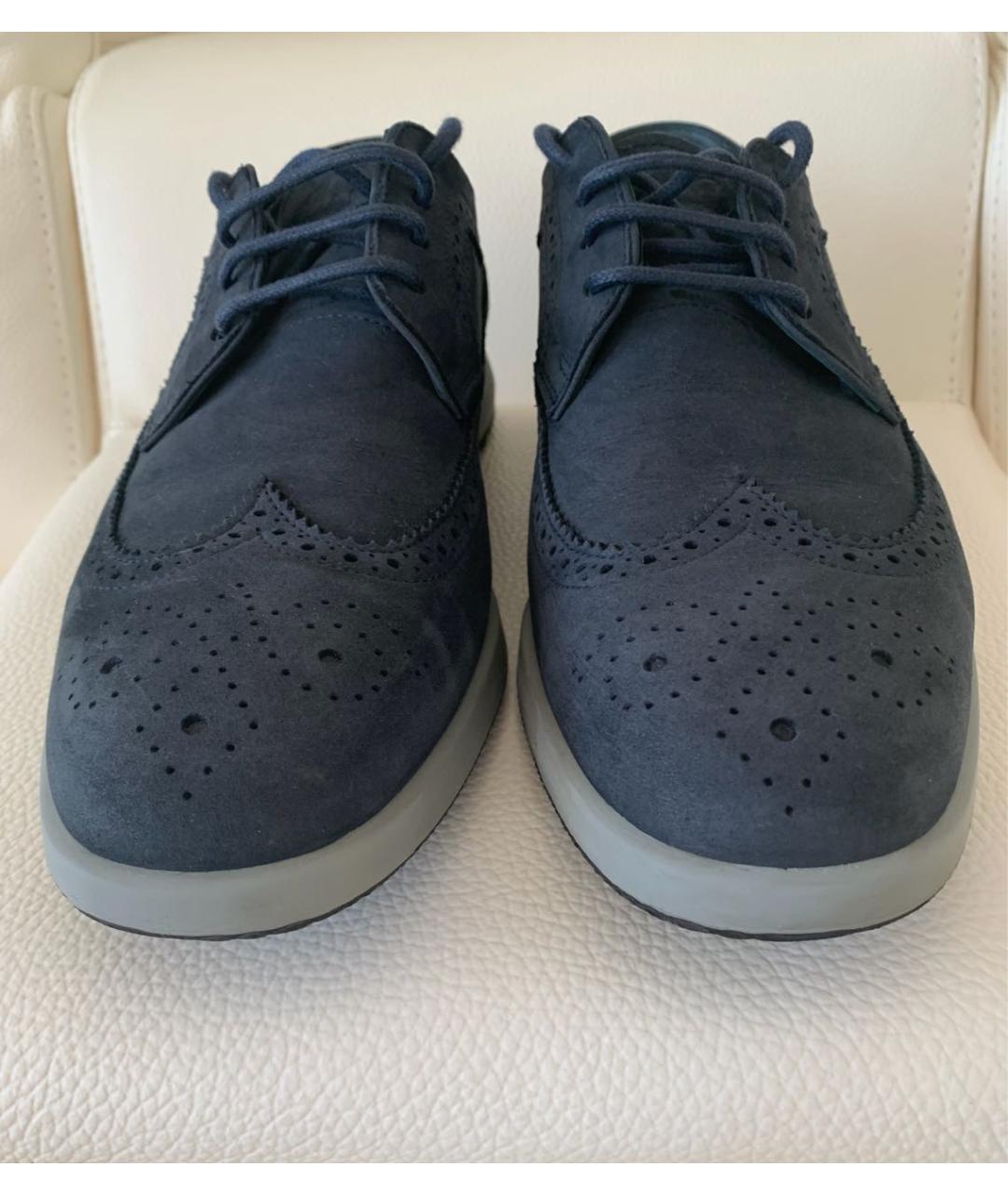 HOGAN Темно-синие нубуковые туфли, фото 5