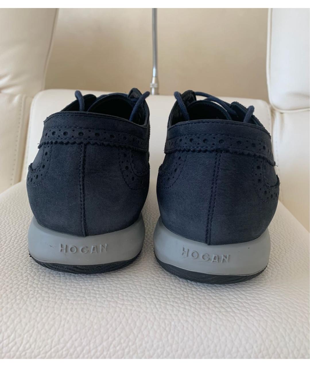 HOGAN Темно-синие нубуковые туфли, фото 4