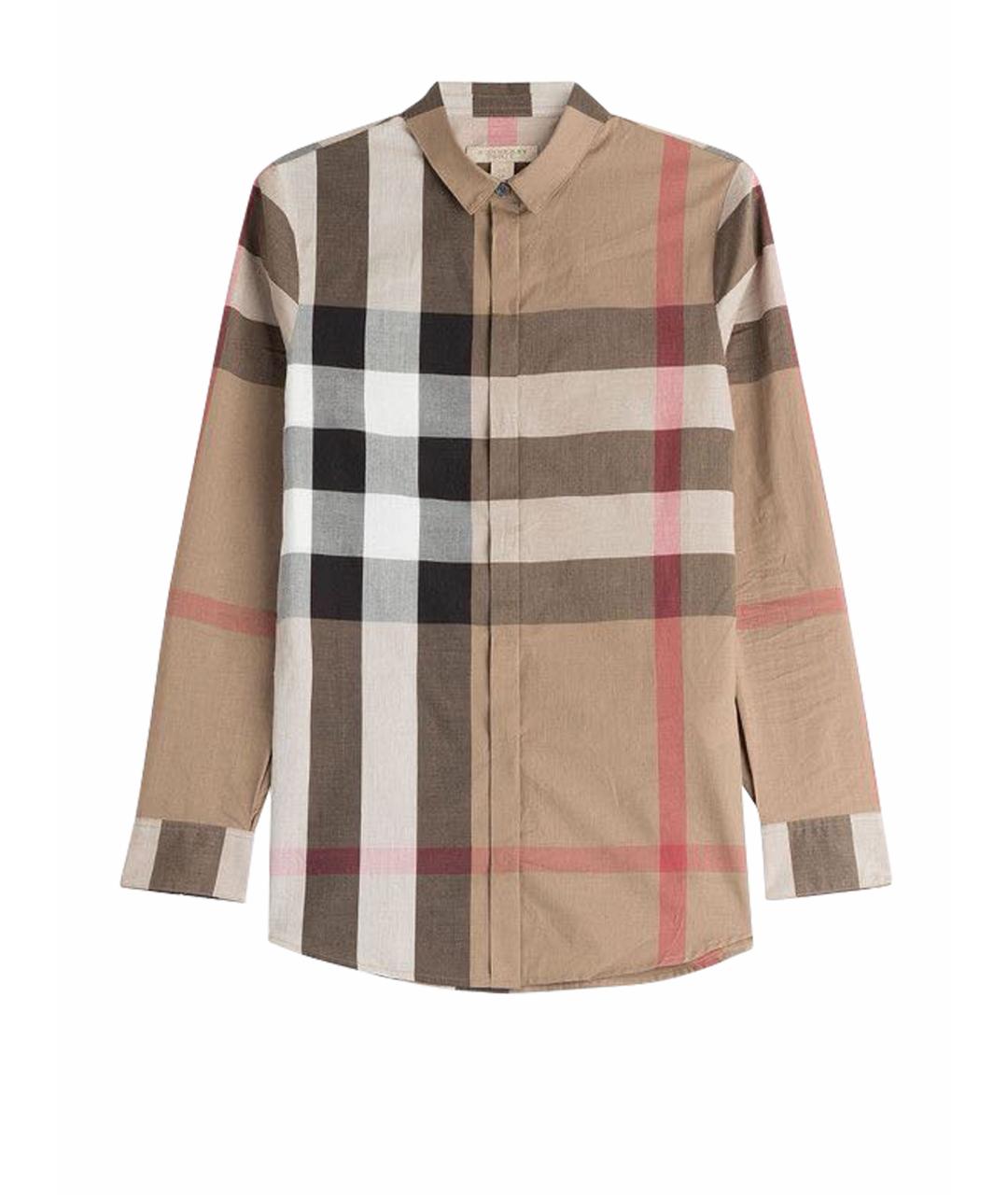 BURBERRY Бежевая хлопковая рубашка, фото 1