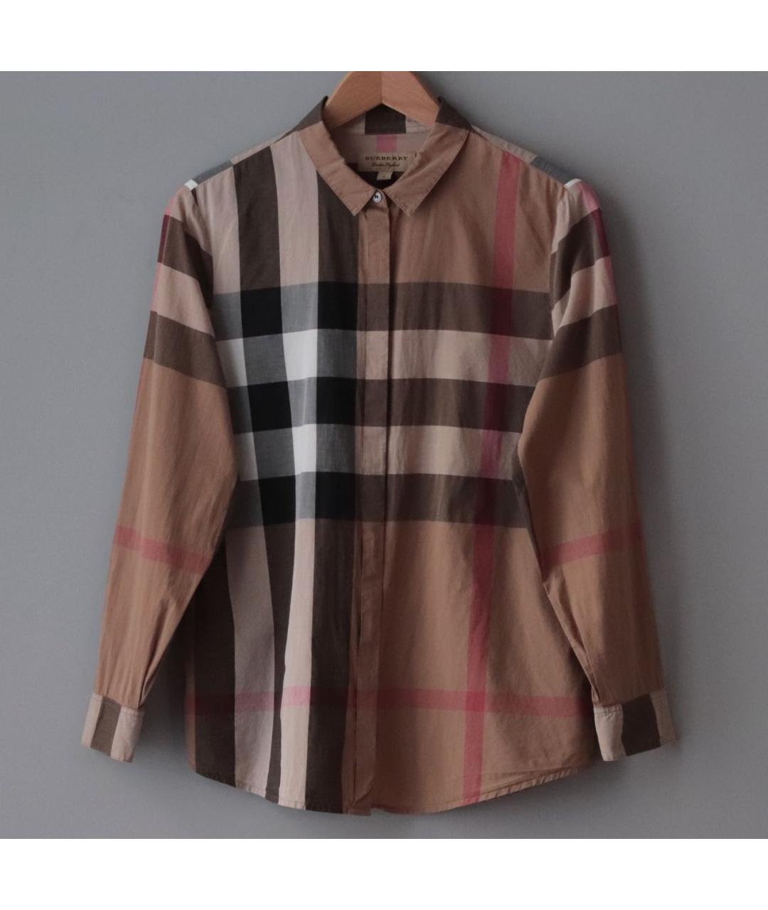 BURBERRY Бежевая хлопковая рубашка, фото 2