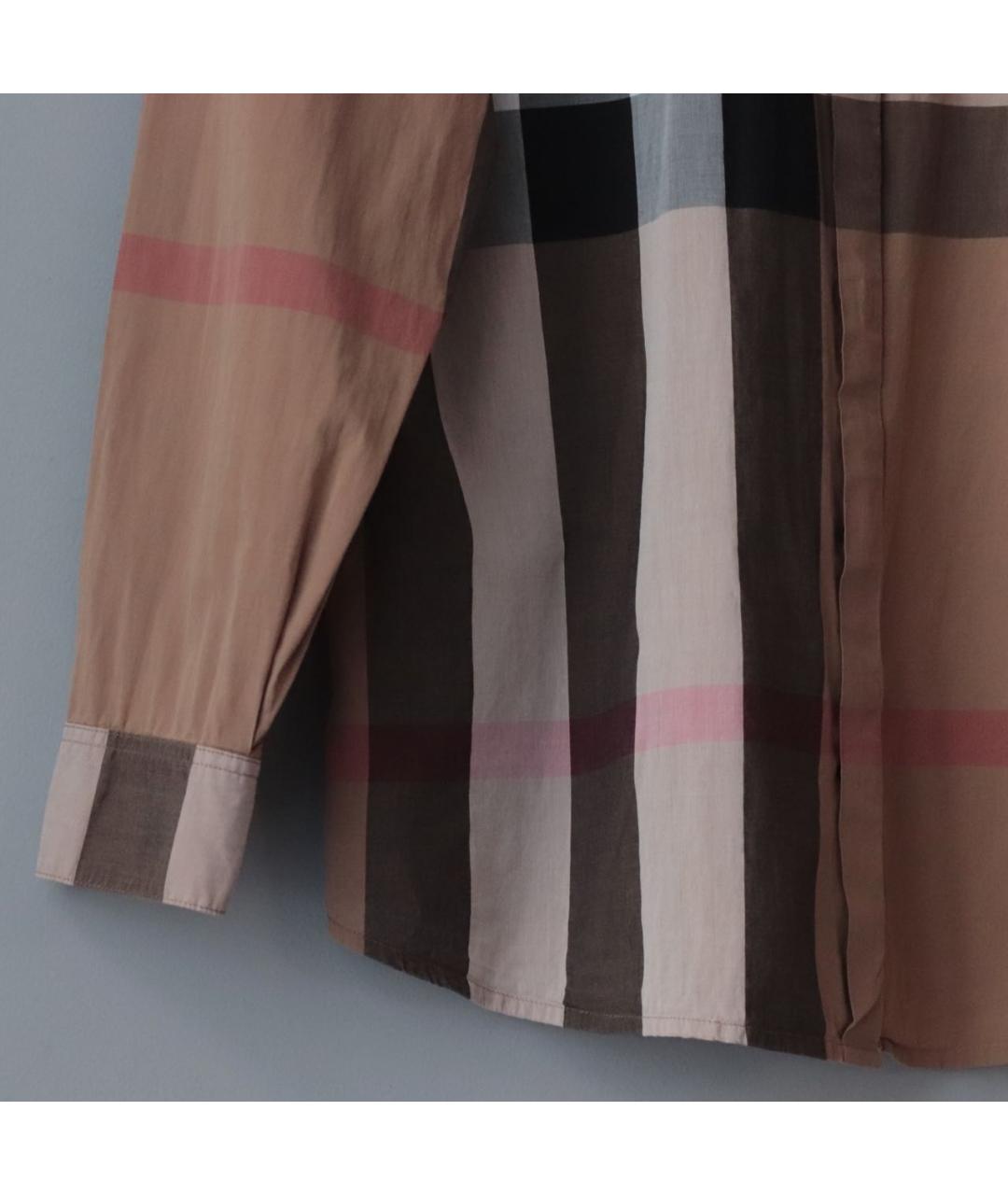 BURBERRY Бежевая хлопковая рубашка, фото 6