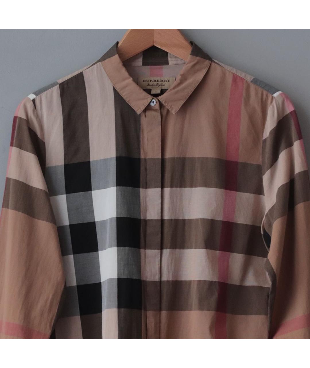 BURBERRY Бежевая хлопковая рубашка, фото 5