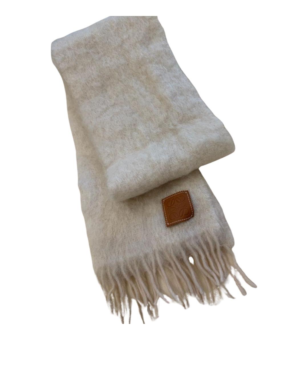 LOEWE Бежевый шарф, фото 2