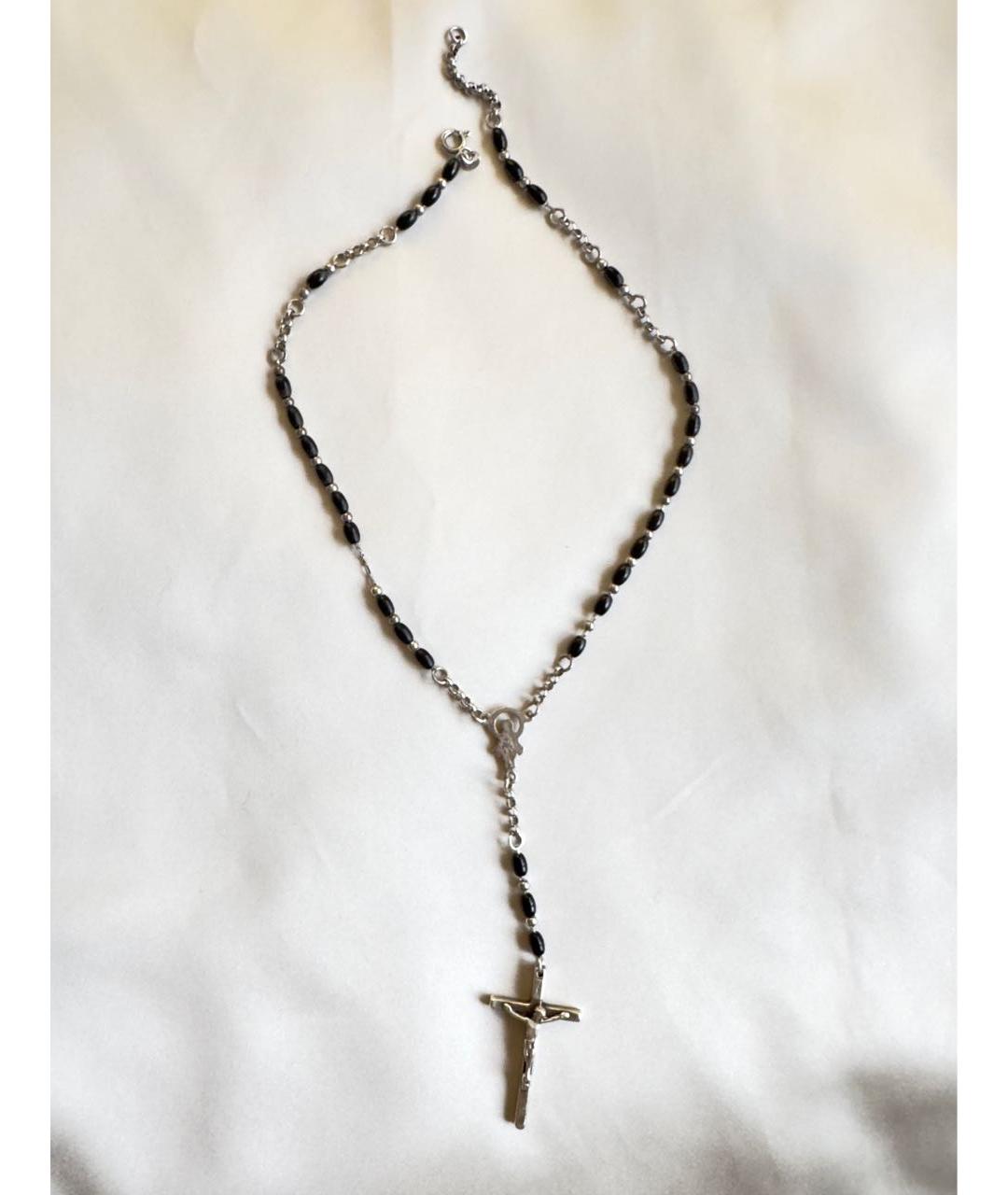 DOLCE&GABBANA Черное серебряное колье, фото 9