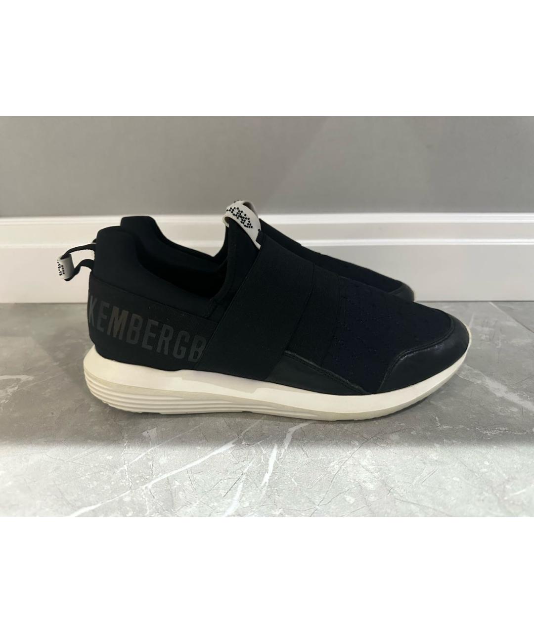 BIKKEMBERGS Черные синтетические низкие кроссовки / кеды, фото 5