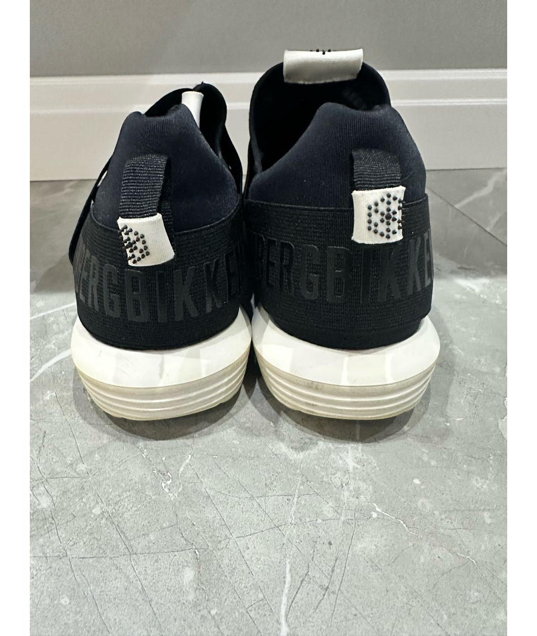 BIKKEMBERGS Черные синтетические низкие кроссовки / кеды, фото 4