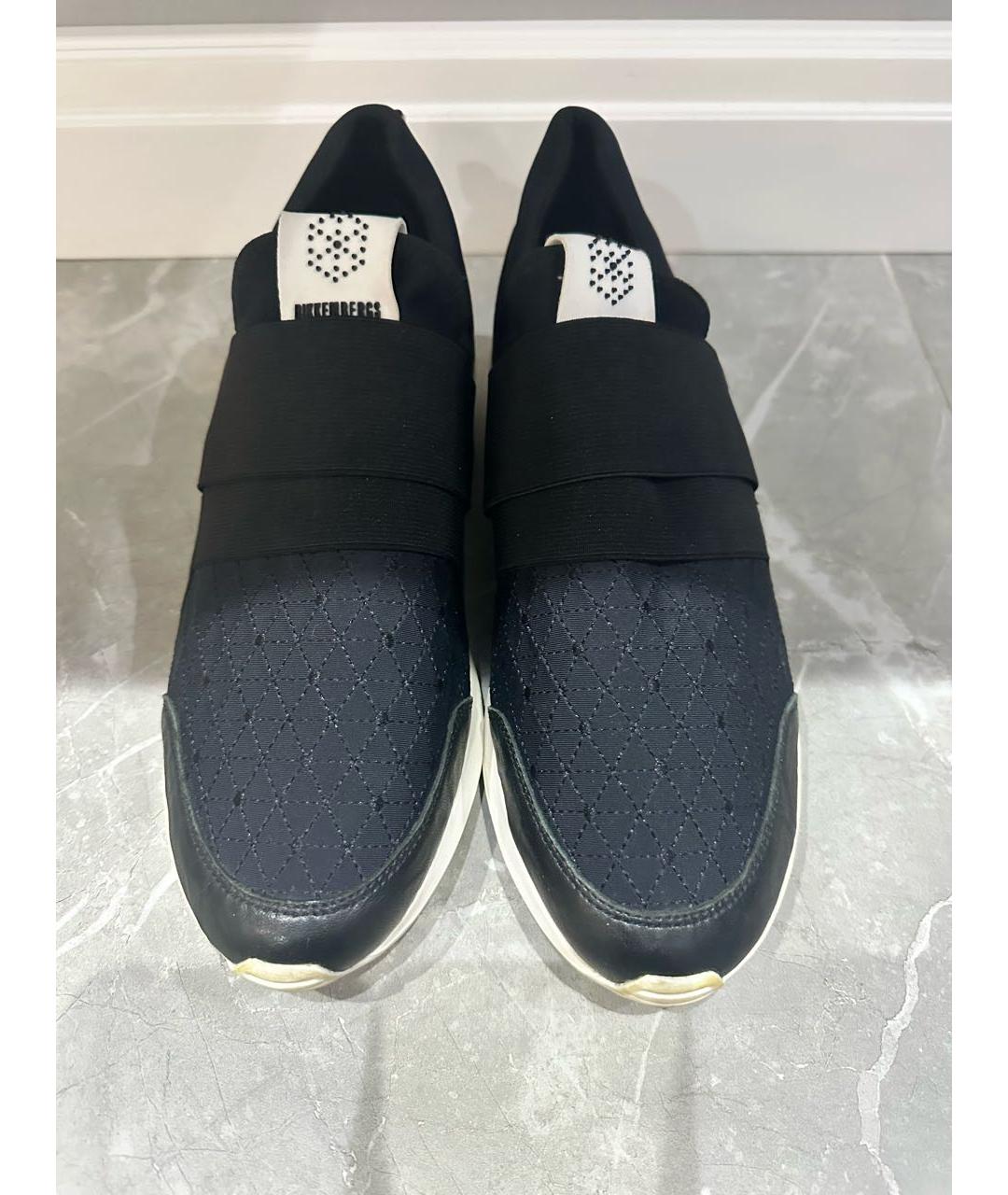 BIKKEMBERGS Черные синтетические низкие кроссовки / кеды, фото 2