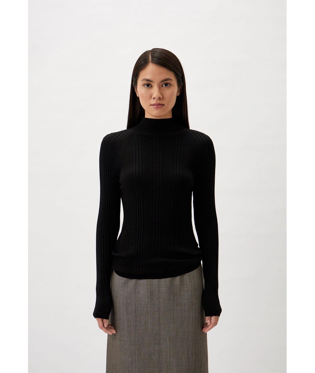 ALBERTA FERRETTI Черная шерстяная водолазка, фото 2