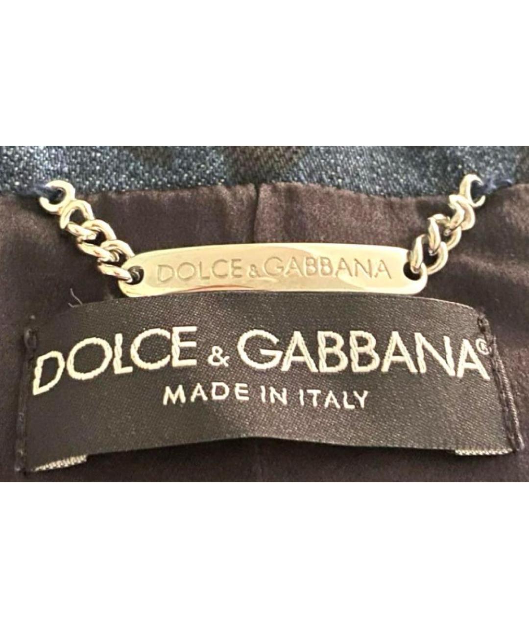 DOLCE&GABBANA Синий хлопковый костюм с юбками, фото 3