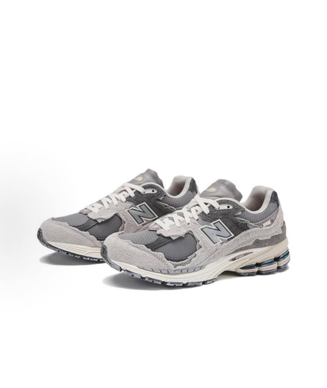 NEW BALANCE Серые замшевые кроссовки, фото 2