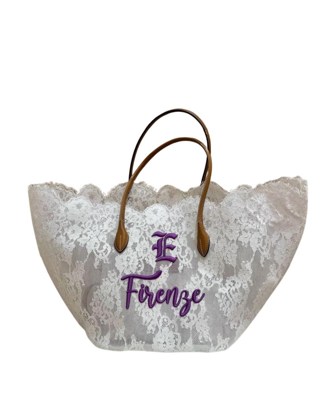 ERMANNO SCERVINO Белая хлопковая пляжная сумка, фото 1