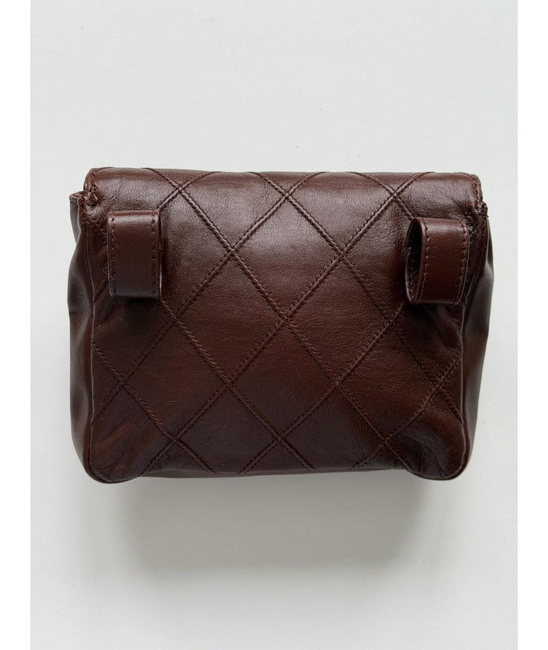 CHANEL Коричневая кожаная поясная сумка, фото 8