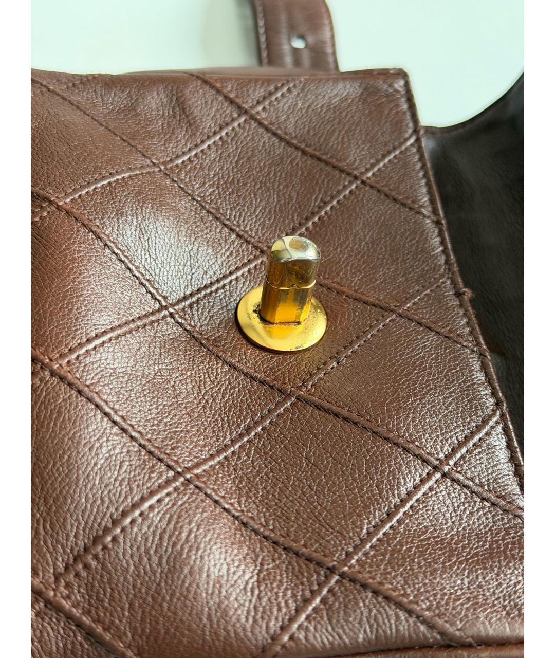 CHANEL Коричневая кожаная поясная сумка, фото 6