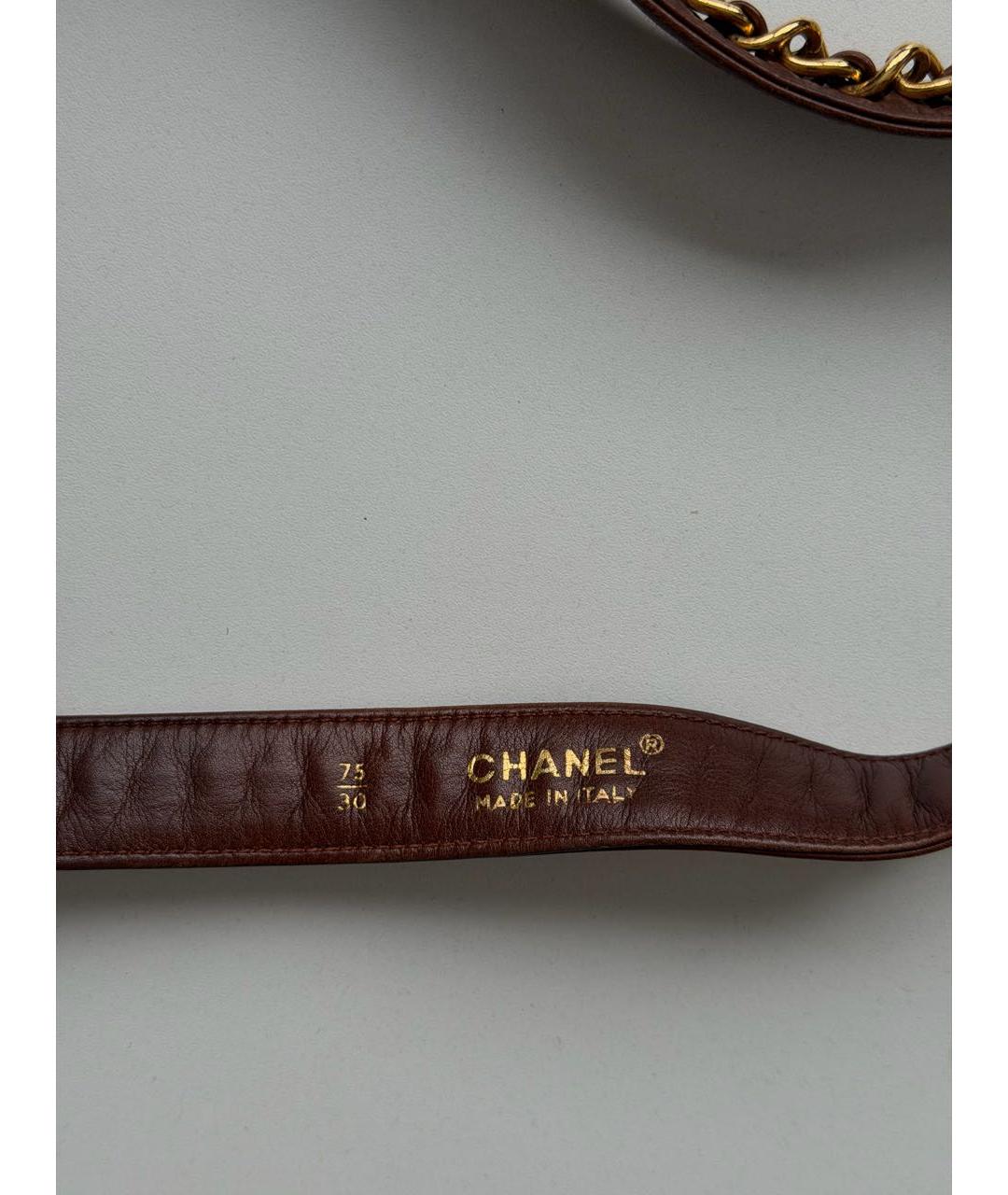 CHANEL Коричневая кожаная поясная сумка, фото 2