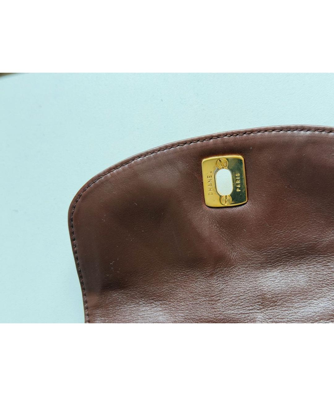 CHANEL Коричневая кожаная поясная сумка, фото 5
