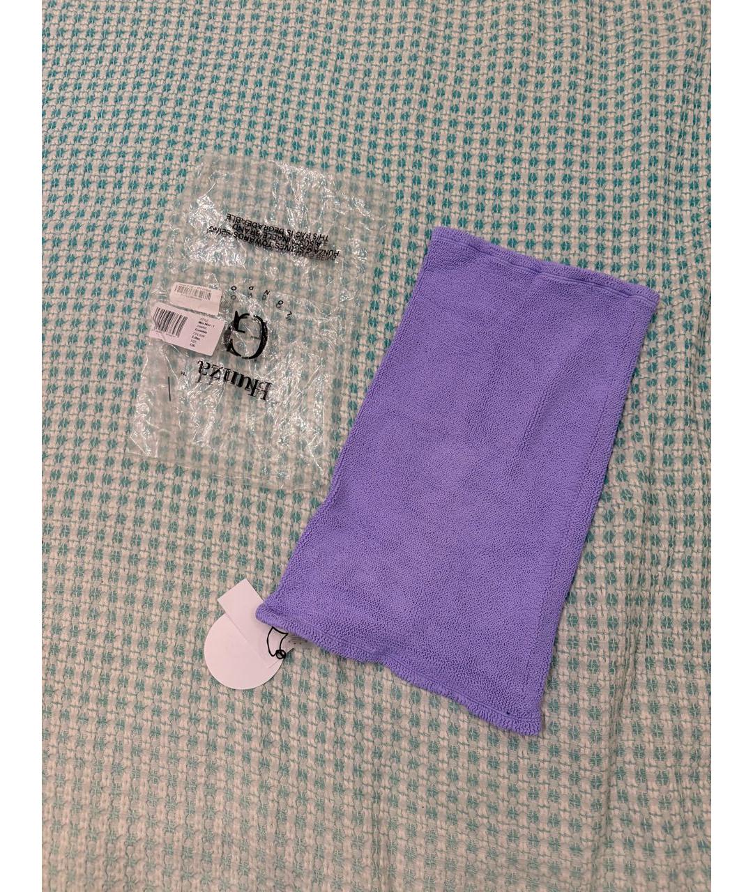 HUNZA G Фиолетовая полиамидовая юбка мини, фото 2