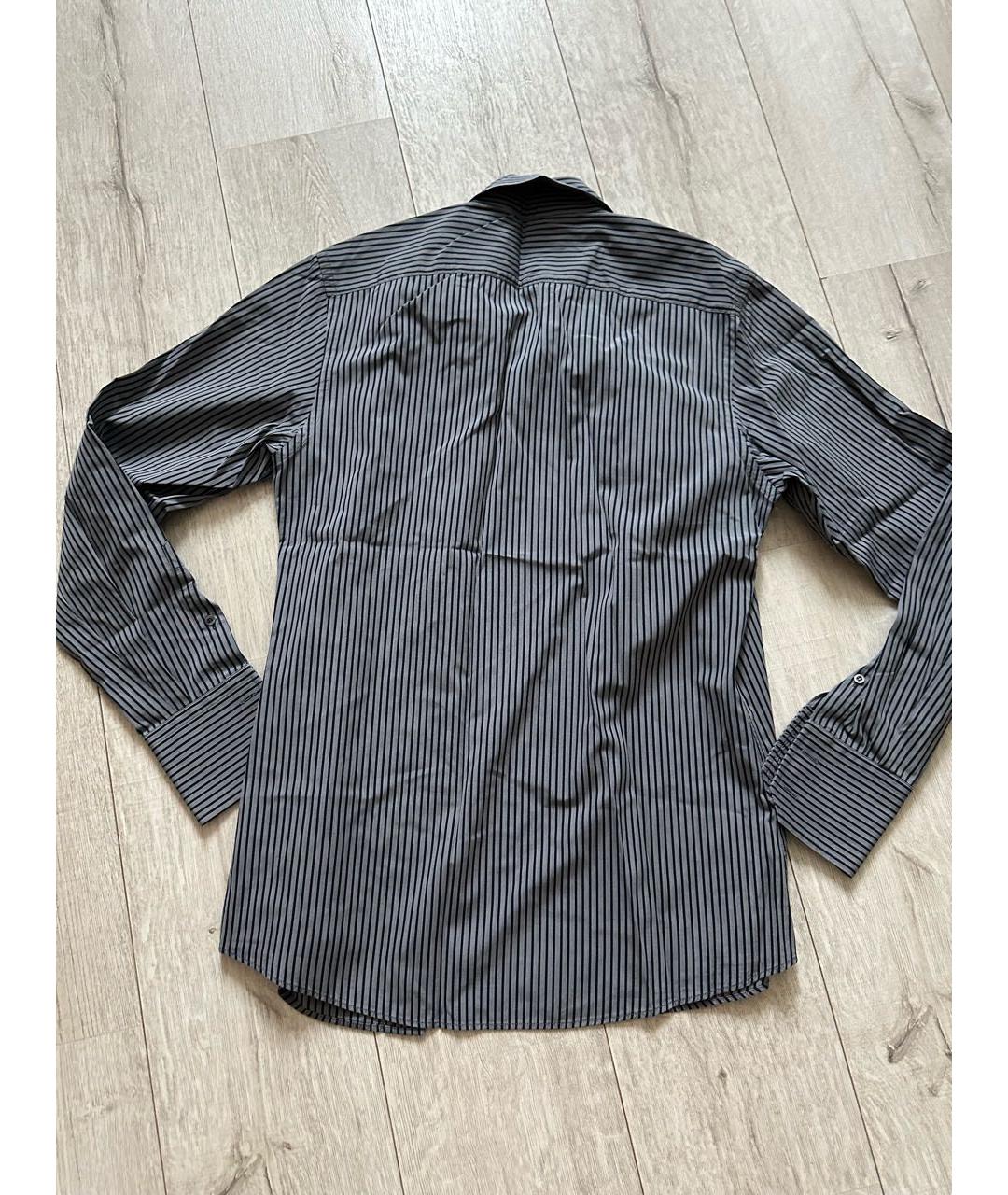 GUCCI Антрацитовая хлопковая классическая рубашка, фото 2