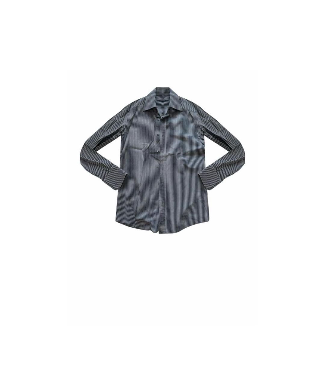 GUCCI Антрацитовая хлопковая классическая рубашка, фото 7