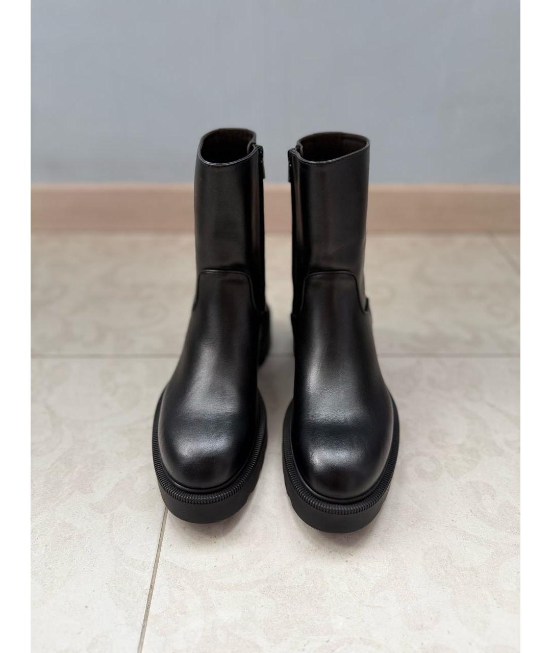 THE ROW Черные кожаные полусапоги, фото 2