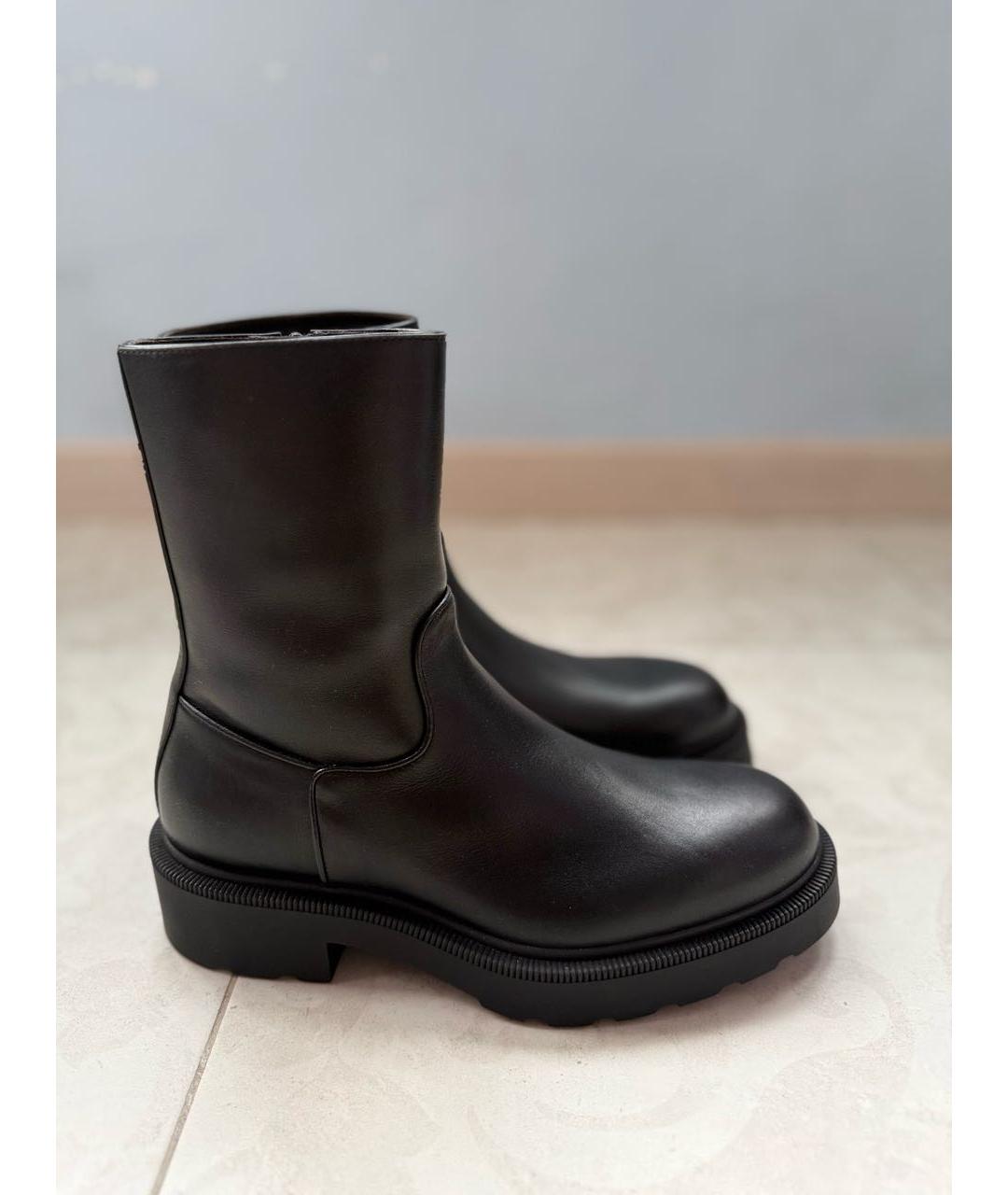 THE ROW Черные кожаные полусапоги, фото 6