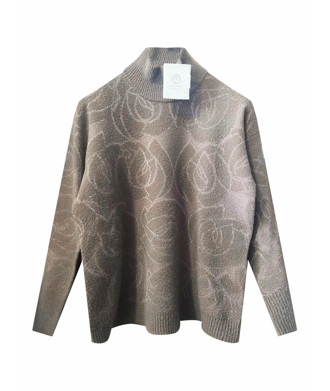PESERICO Бежевый шерстяной джемпер / свитер, фото 1