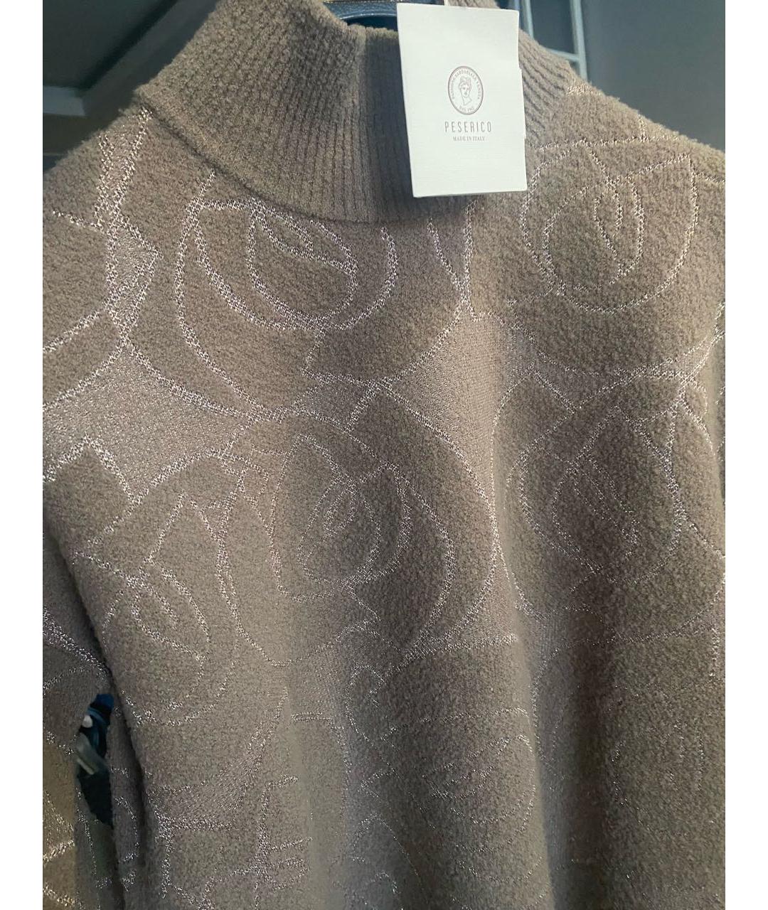 PESERICO Бежевый шерстяной джемпер / свитер, фото 5
