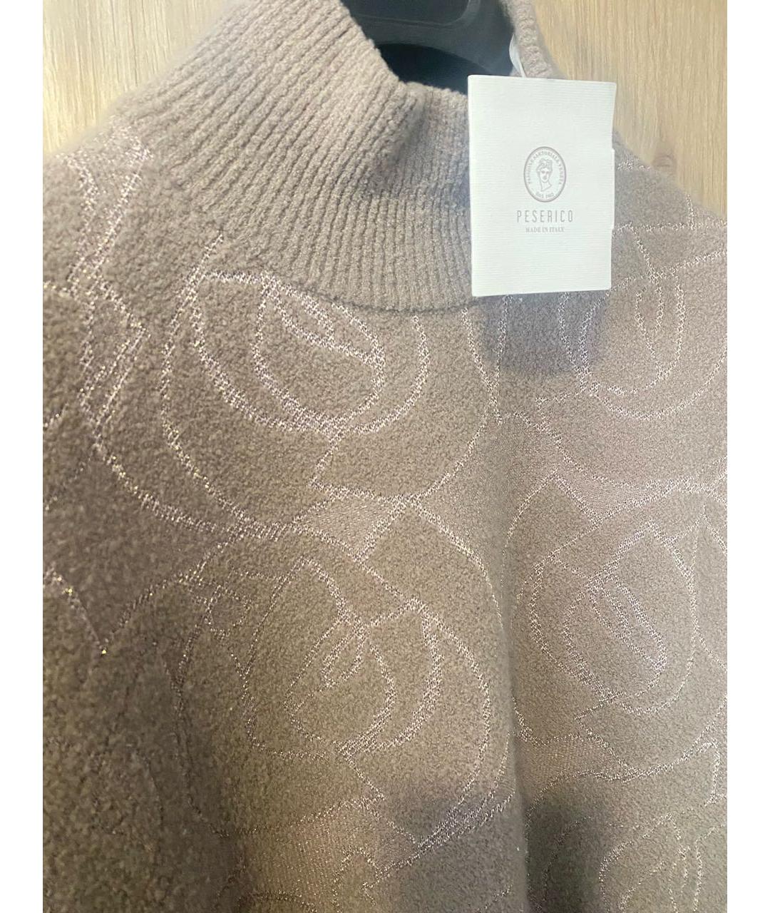 PESERICO Бежевый шерстяной джемпер / свитер, фото 3