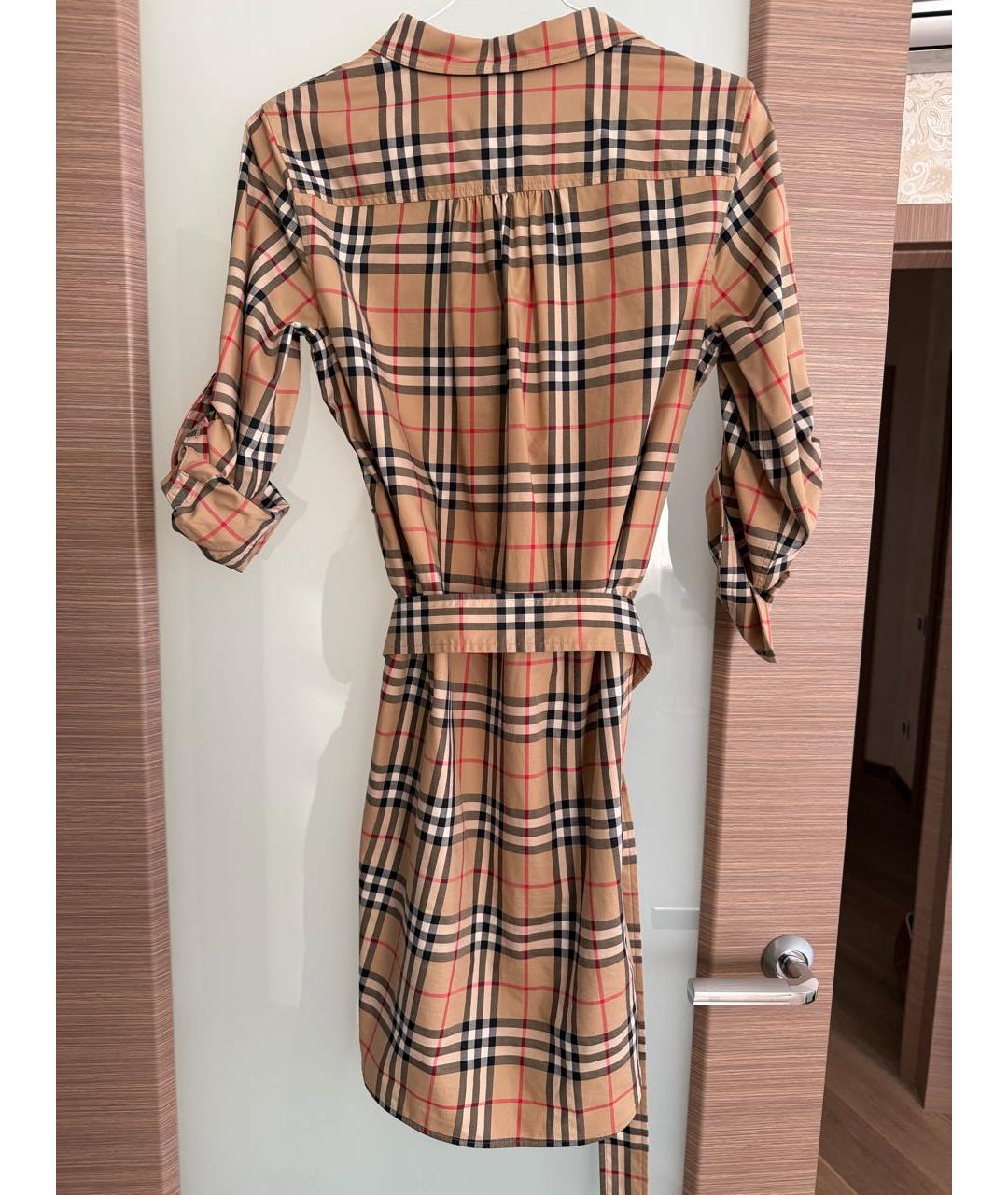 BURBERRY Мульти хлопковое повседневное платье, фото 3