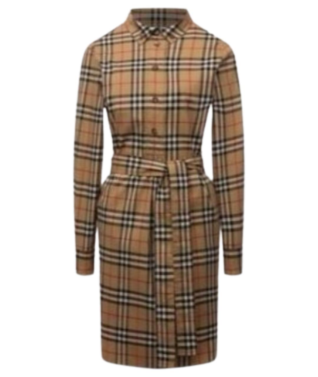 BURBERRY Мульти хлопковое повседневное платье, фото 1