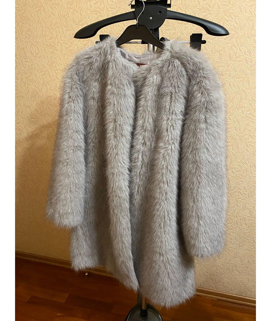 MAX MARA STUDIO Серая шуба, фото 5