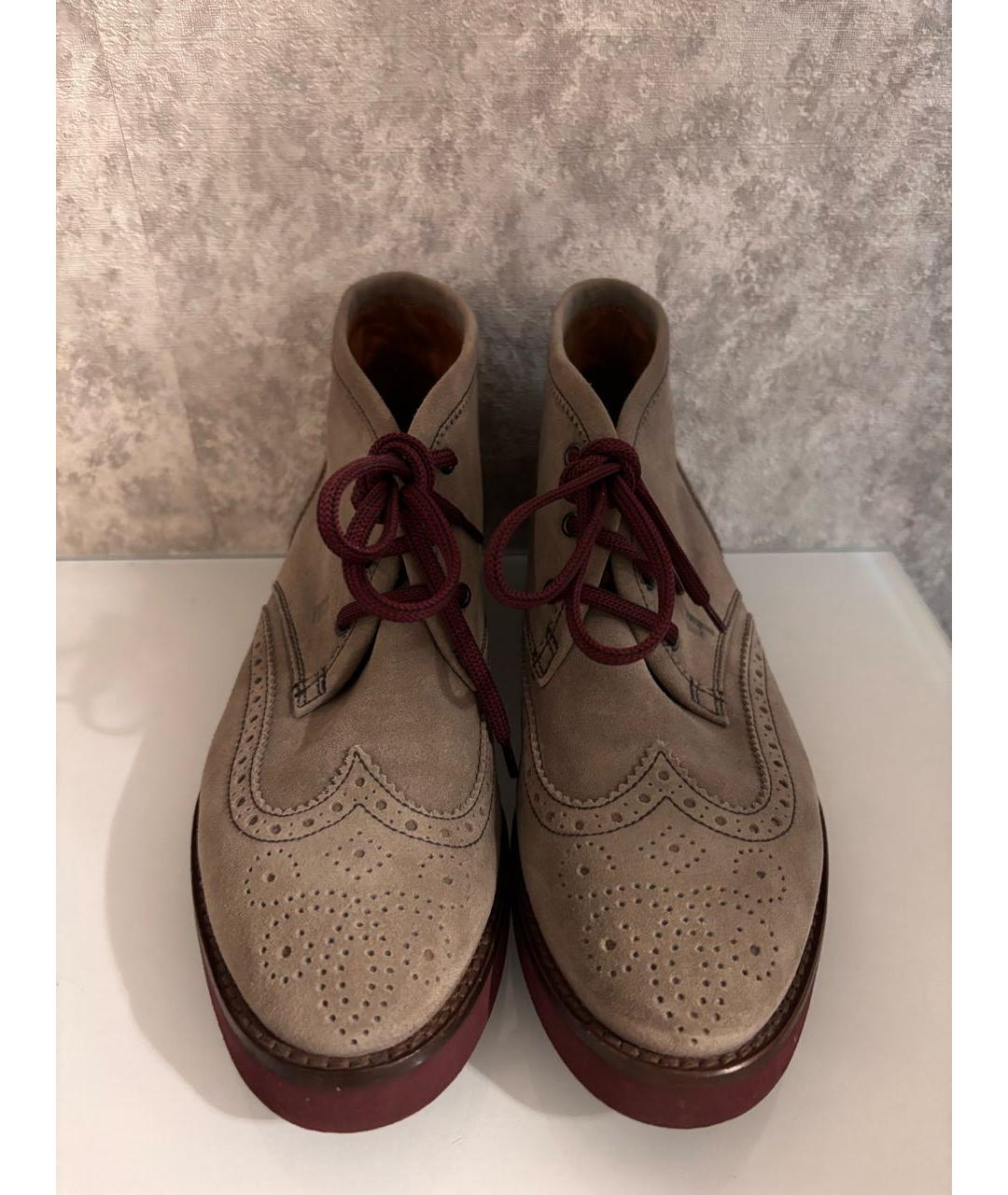 FRATELLI ROSSETTI Серые замшевые ботинки, фото 2