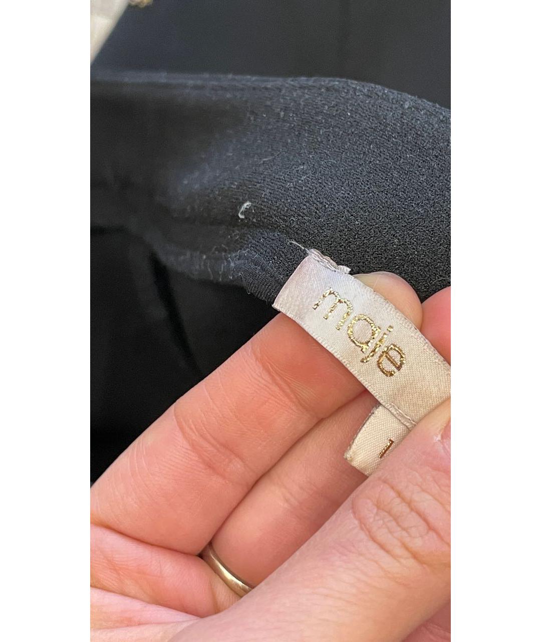 MAJE Черная полиэстеровая юбка мини, фото 3