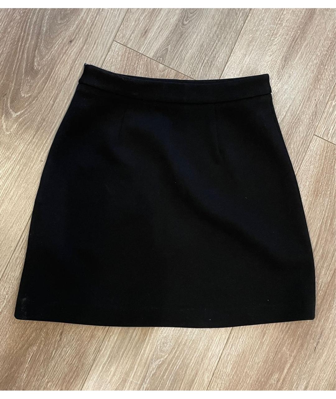 MAJE Черная полиэстеровая юбка мини, фото 2