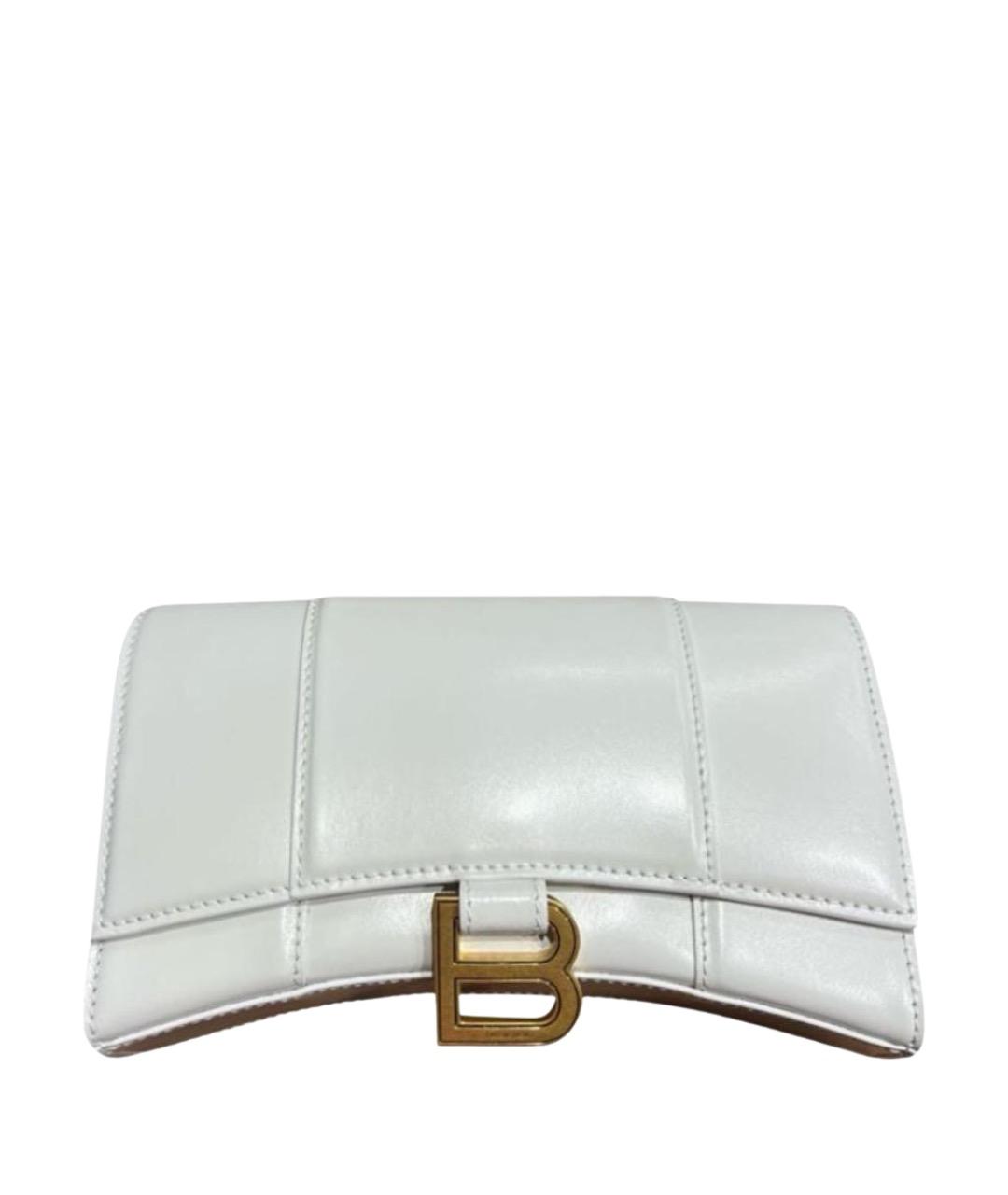 BALENCIAGA Белая кожаная сумка через плечо, фото 1