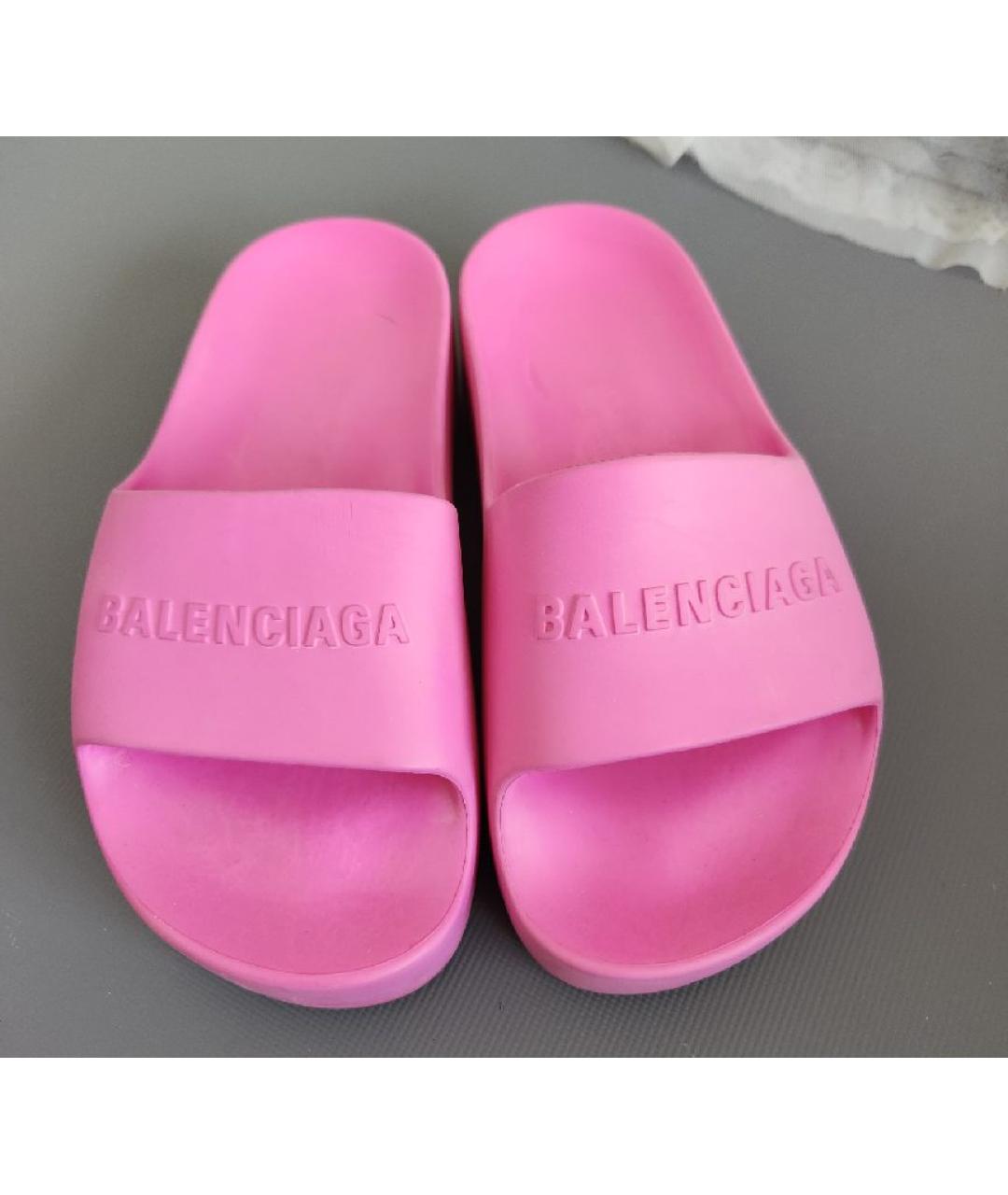 BALENCIAGA KIDS Фуксия резиновые сандалии и шлепанцы, фото 2