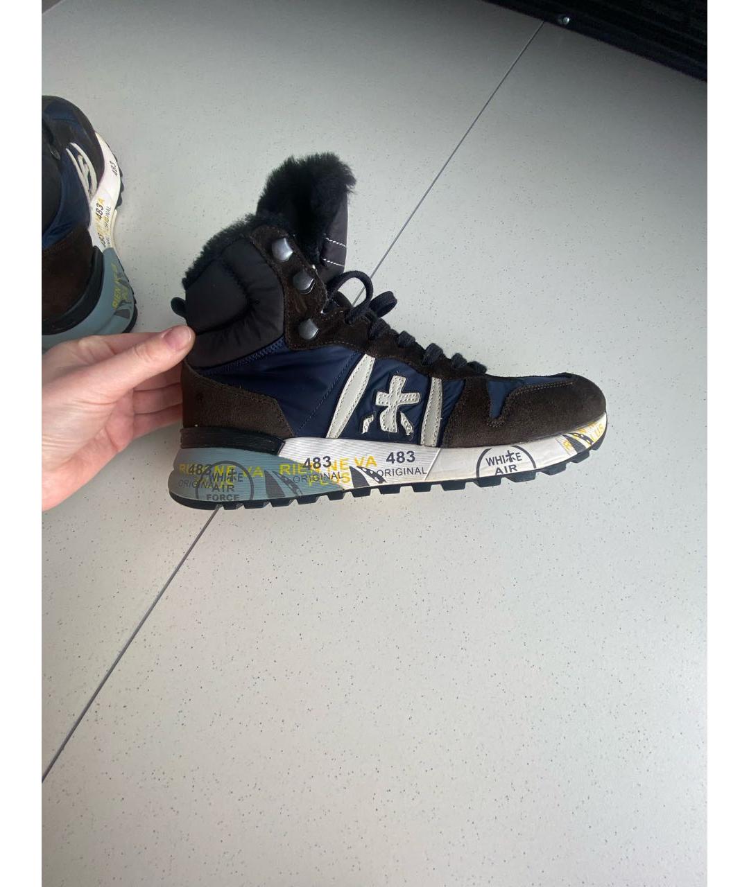 PREMIATA Мульти замшевые высокие кроссовки / кеды, фото 5