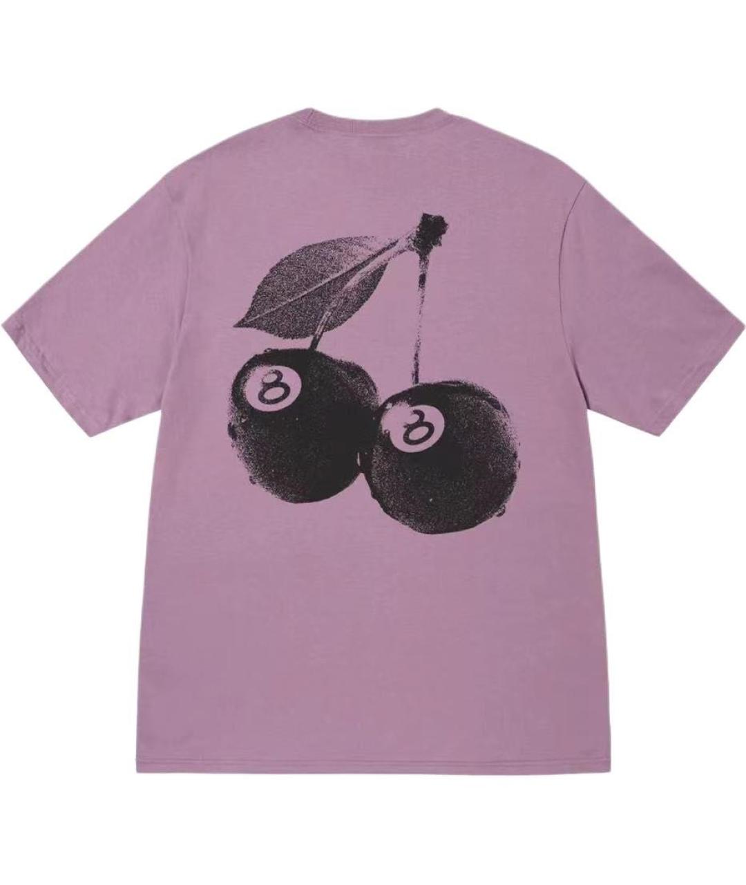 STUSSY Фиолетовая хлопковая футболка, фото 2
