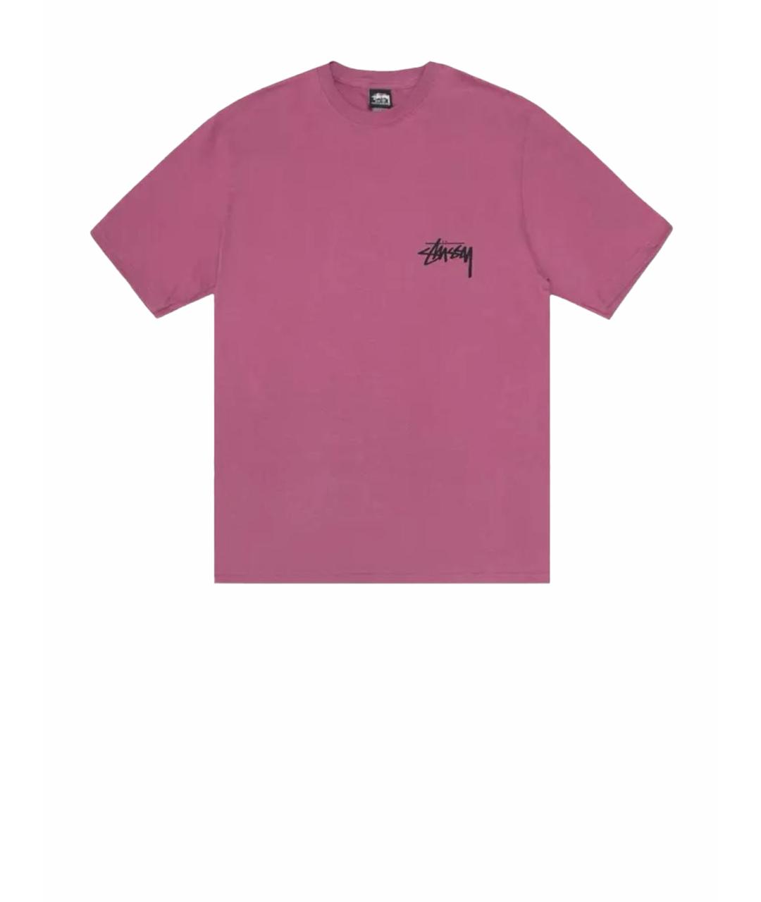 STUSSY Фиолетовая хлопковая футболка, фото 1