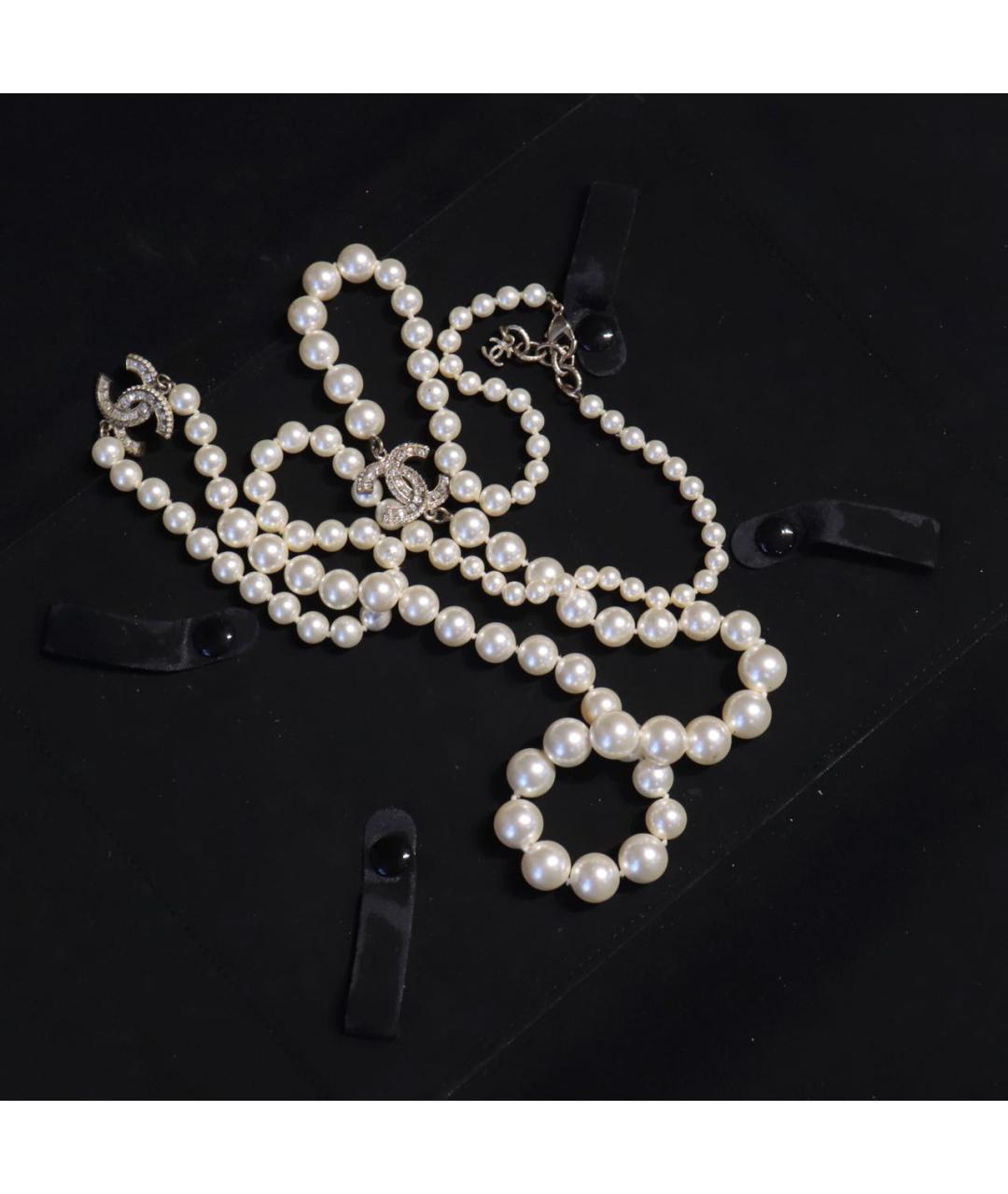 CHANEL Белое колье, фото 5