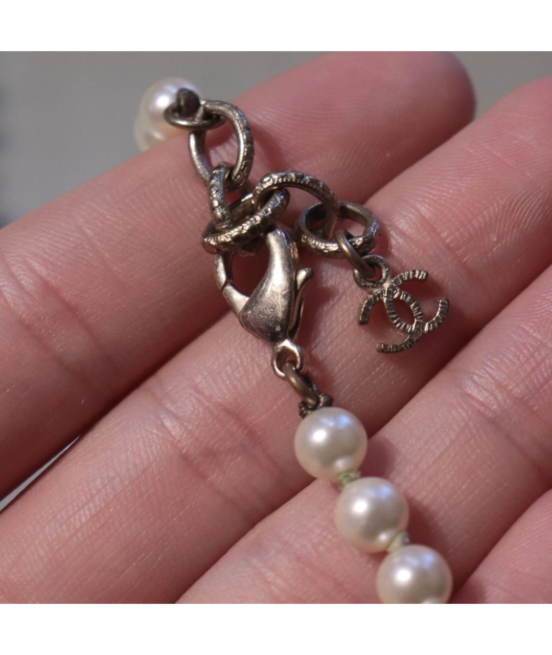 CHANEL Белое колье, фото 7