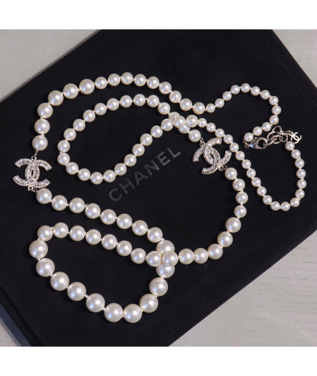 CHANEL Белое колье, фото 2