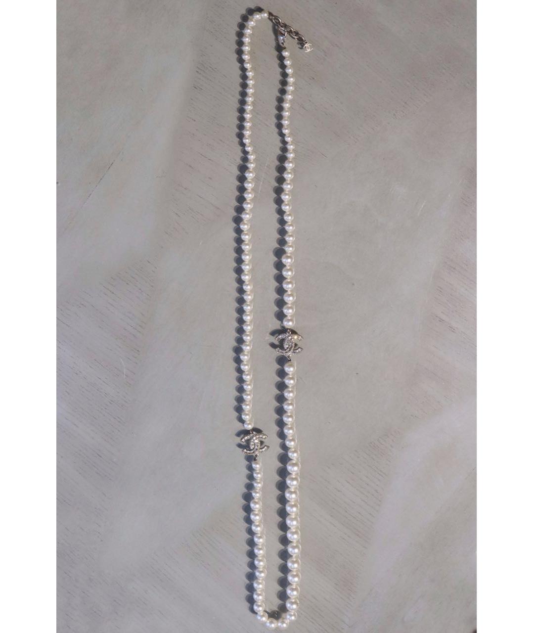 CHANEL Белое колье, фото 6