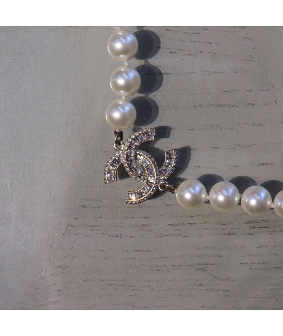 CHANEL Белое колье, фото 3