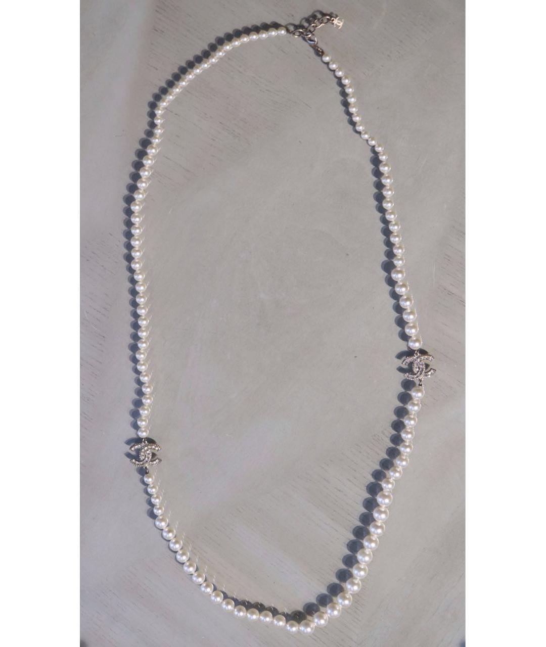CHANEL Белое колье, фото 8