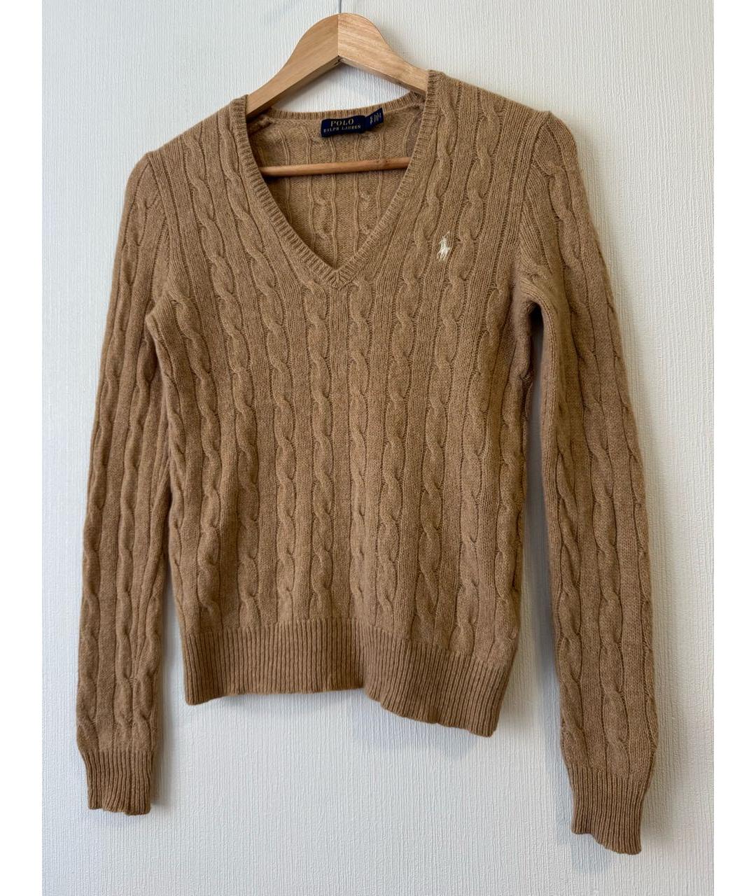 POLO RALPH LAUREN Бежевый шерстяной джемпер / свитер, фото 9