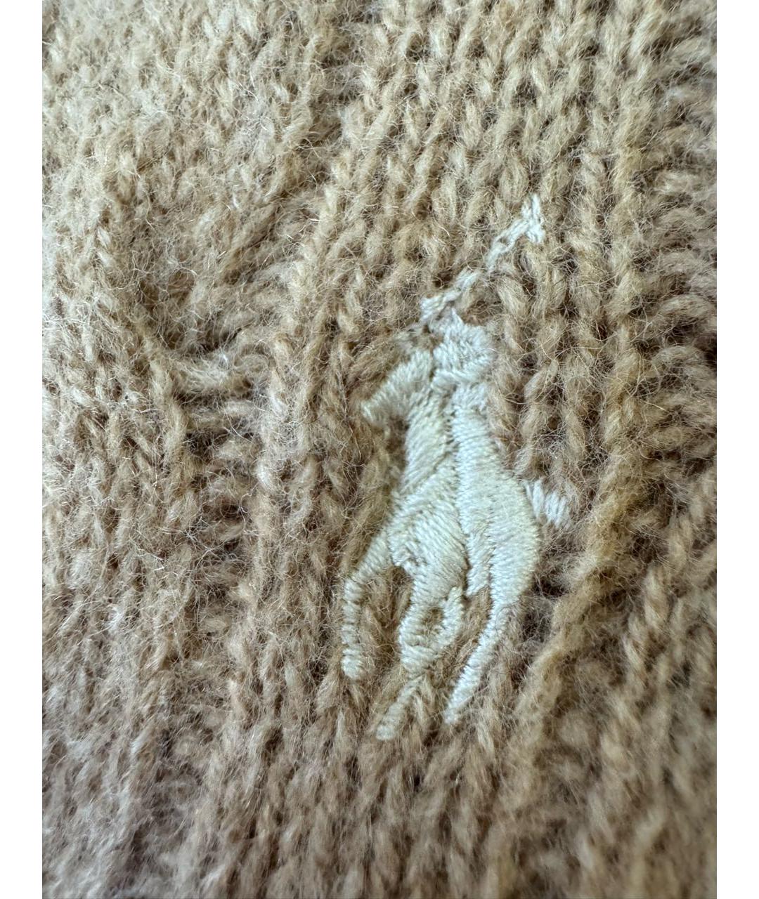 POLO RALPH LAUREN Бежевый шерстяной джемпер / свитер, фото 3