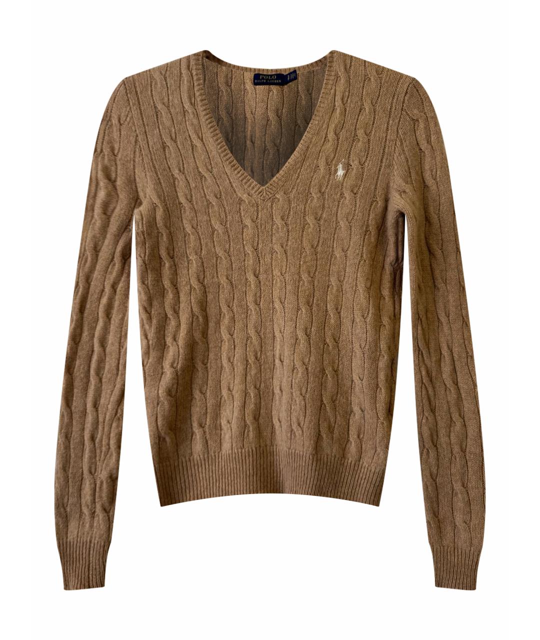 POLO RALPH LAUREN Бежевый шерстяной джемпер / свитер, фото 1