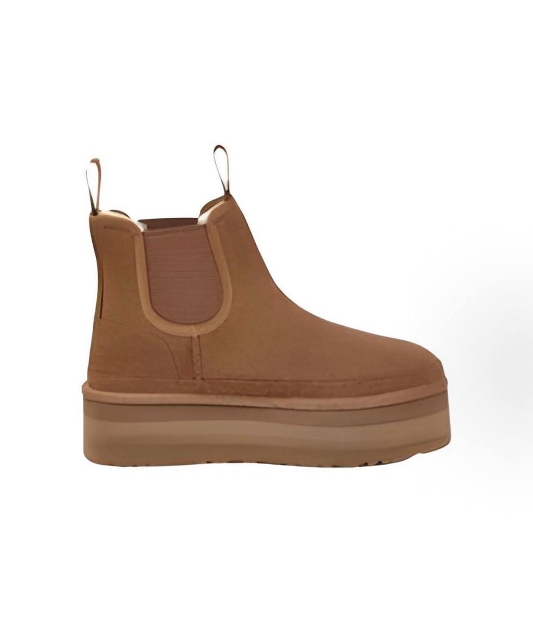 UGG AUSTRALIA Коричневые замшевые полусапоги, фото 6