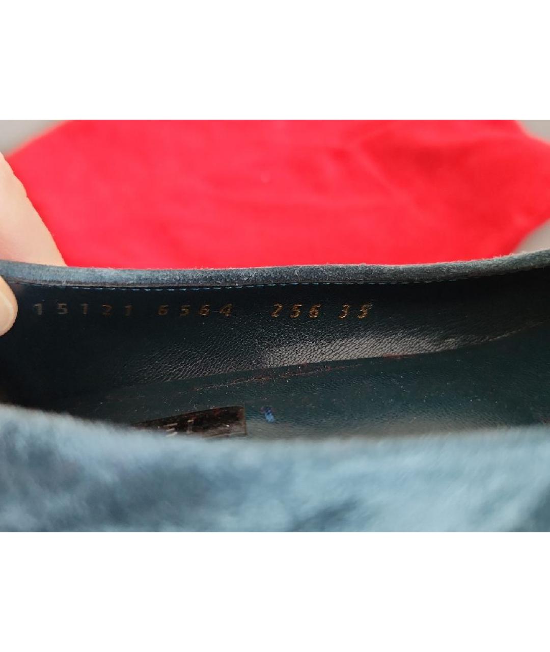 CASADEI Темно-синие замшевые балетки, фото 8